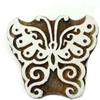 Wood Block Art Butterfly Decorative Handcarved Textile Printing Blocks