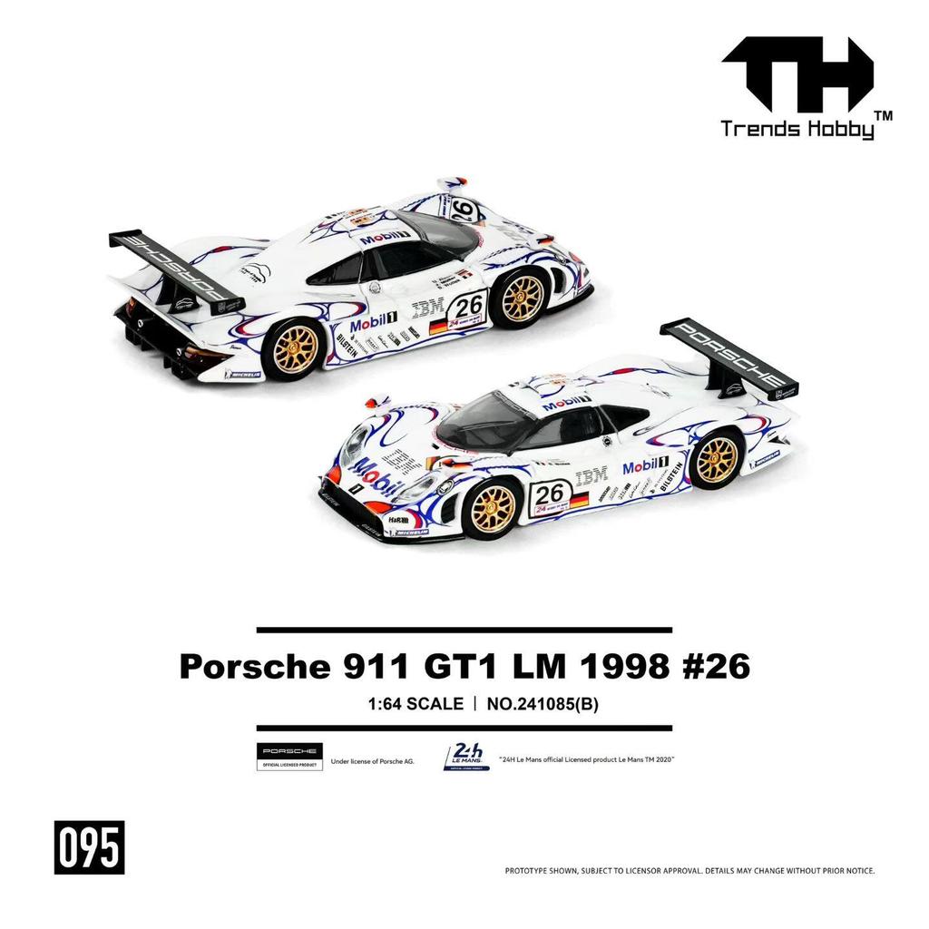 TH-Trends Hobby 1/64 095 911 GT1 LM #26 GT3 R-DTM Съемная крышка Автомобиль Сплав Моторное транспортное средство Литье под давлением Металлическая модель Детские игрушки Мальчики