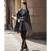 Women's Relaxed Fit Hooded Wool Blend Cape Coat