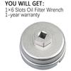 DILOANNA Filter Wrench Filter Cap Removal Tool 14 Flute for Toyota Lexus