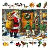 1 Набор Рождественский Деревянный Пазл Зимний Праздник Санта Клаус Олень Упряжка Пазл Развивающая Игрушка Украшение для Дома