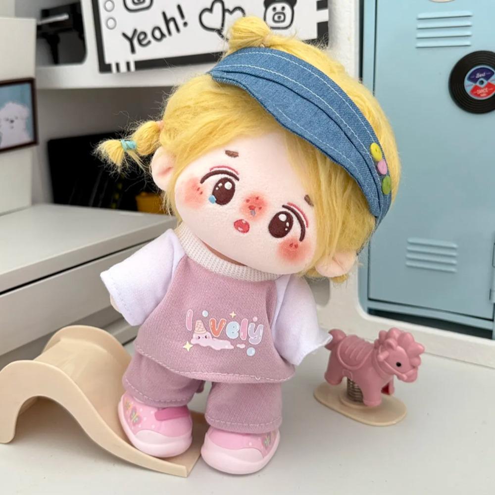 1 set Outfit 20cm Cotton Doll Clothes Cartoon T-shirt Plush Doll Clothes Children's Gift
