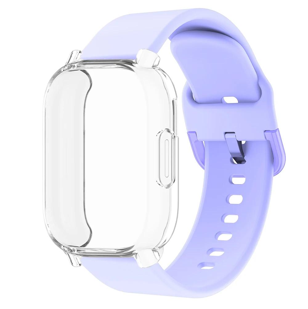 Защитный чехол+силиконовый ремешок для Xiaomi Redmi Watch 5 active/5 Lite Полное покрытие экрана ТПУ Мягкий чехол и дышащий спортивный ремешок