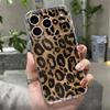 Чехол для телефона с леопардовым принтом для iPhone 17 Pro Max Coque iPhone 16 15 14 13 Pro Max 11 Прозрачный ТПУ Силиконовый Мягкий Чехол
