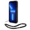 Etui do iPhone 14 Pro Guess Czarny Translucent Pearl Strap