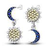 925 Silver Earring Stud For Women Moon Star Cat Design Wedding Party Jewelry Gift Handmade