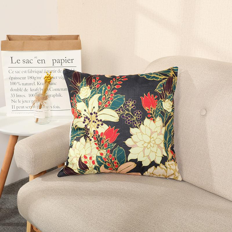 Наволочка для подушки для сна Скандинавский зеленый растения и цветы Пасторальный бамбуковый конопляный супермягкий подушка Подушка-подушка для автомобиля для гостиной