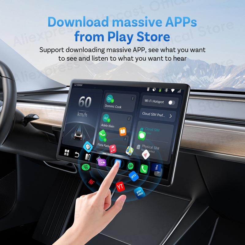 OTTOCAST P3 PRO AI Box Смарт SM6225 Android Box Беспроводной CarPlay Android Auto Голосовой AI Автомобильные Аксессуары для VW Toyota Benz