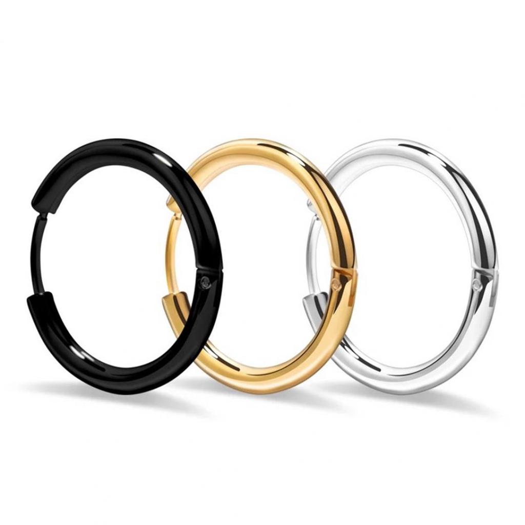 1 Pair Stainless Steel Fashion Punk Unisex Ear Hoop Circle Earrings Jewelry Gift ARI