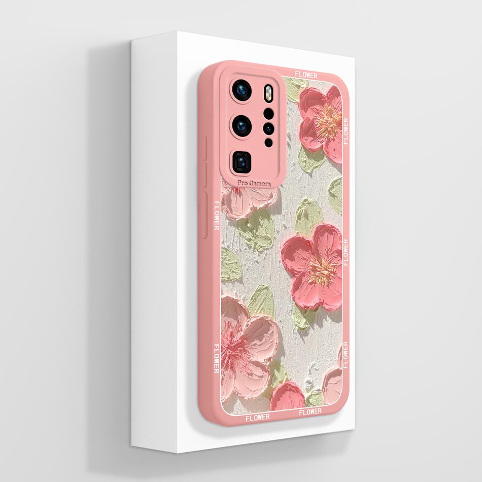 For Huawei P40 Pro P40 Lite E Case Fashion Star Soft Liquid Silicone Full Coverage Shell For For Huawei P 40Lite E P40Pro Bumper