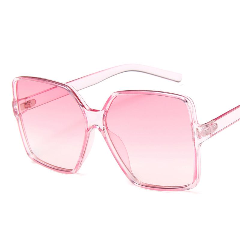 Black Square Oversized Sunglasses Women Big Frame Colorful Sun Glasses Female Mirror Oculos Unisex Gradient Hip Hop Shades
