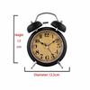 Silent Movement Desktop Clock Black&Gold Ringing Alarm Clock Retro Alarm Clock  Dormtory