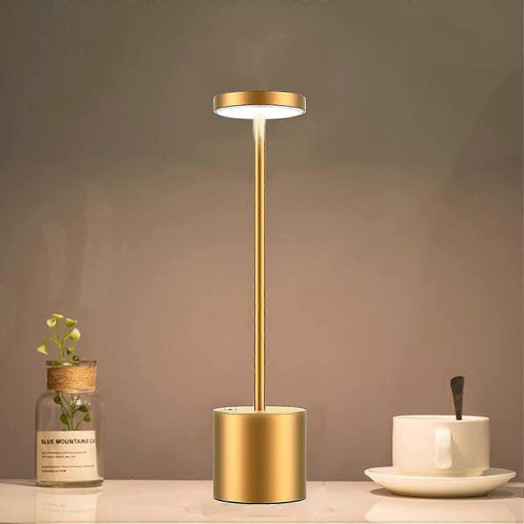 Cordless Table Lamp, 6000mah Rechargeable Metal Bedside Lamp