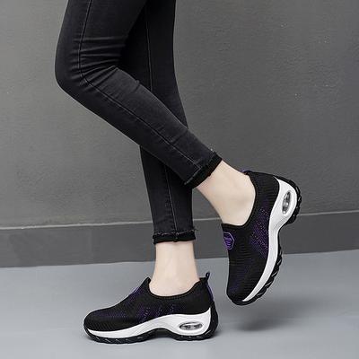 Весна и лето 2025 года, новые модные тенденции среди женщин, увеличивают повседневную женскую обувь из искусственной кожи с сеткой, удобные одинарные туфли большого размера