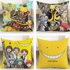 Anime Assassination Classroom Cushion Cover Cushion Covers Natural Linen Breathable Sofa Bedroom Decor Pillowcase