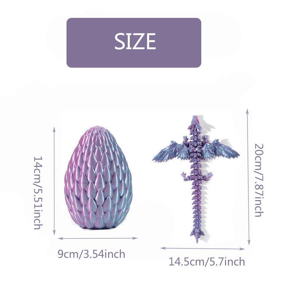 1set 3D Printed Dragon Egg Set Home Decoration Children's Toys Fish Tank Decoration Decorative Crafts for Home