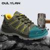 Oulylan Anti Odor Breathable Security Shoes Men Puncture Proof Labor Footwear for Working Steel Toe Anti Smashing Safety Boots