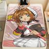 1 шт. Фланелевое одеяло с принтом Cardcaptor Sakura, Высококачественное, Для всех сезонов, Декор для дома, Тепло и уют, Идеально для рождественских подарков