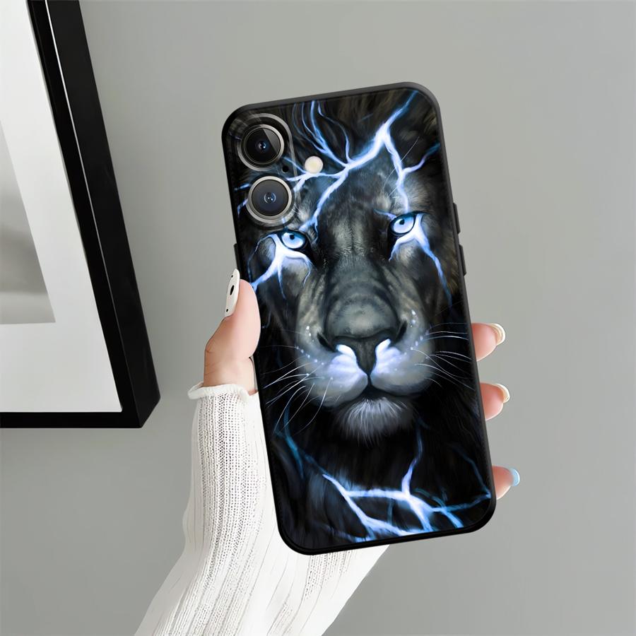 Чехол для Apple iPhone 17 Pro Max 14 16 XR XS MAX 12 15 Pro 7 8 11 13 Air Funda Чехол для телефона Крутой Лев Собака