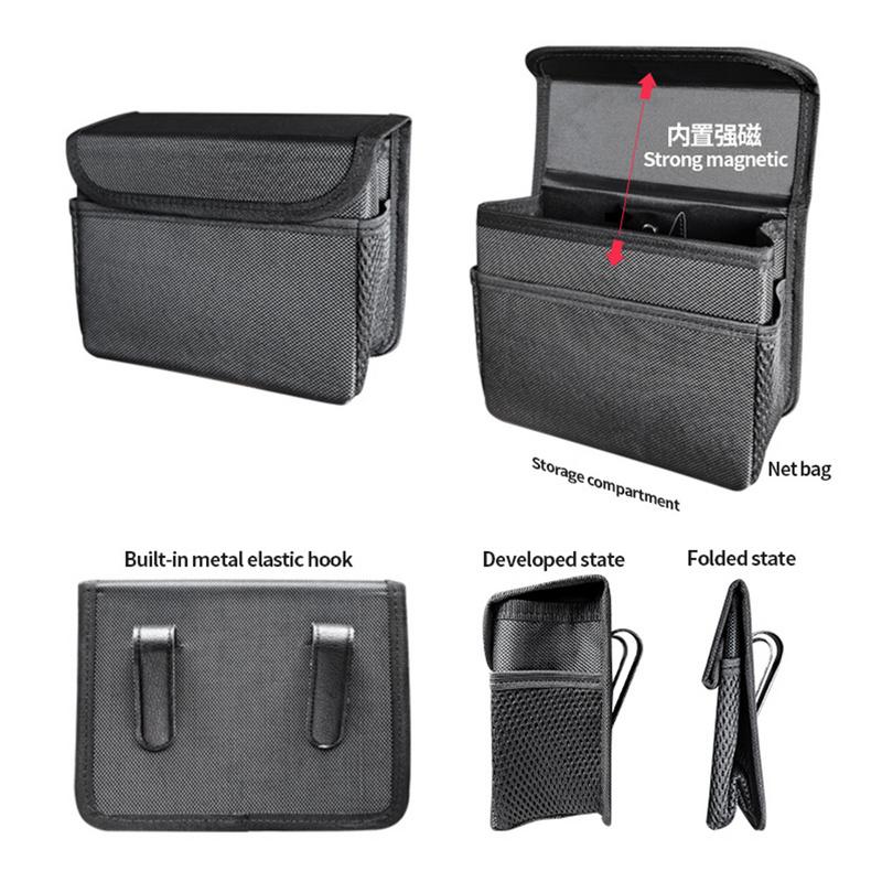 Автомобильные мусорные баки Магнитная крышка Автомобильные мусорные баки Мусорный бак на заднем сиденье Органайзер для хранения вещей в автомобиле Герметичное хранение на спинке сиденья автомобиля