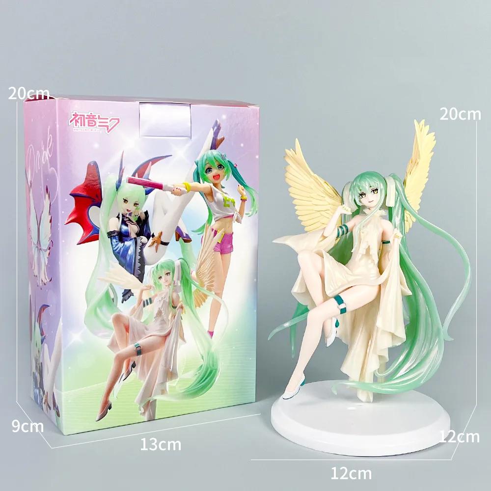 Новая Аниме Фигурка Хацунэ Мику Свет и Тьма Красивая Ангел Девушка Фигурка Действия ПВХ Коллекционная Кукла Украшения Игрушки Подарки
