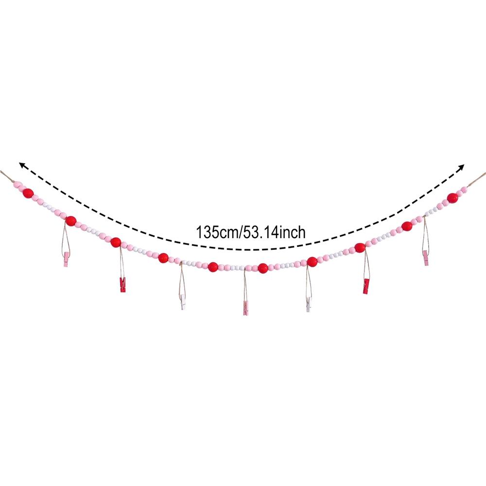 Настенный фотодисплей с гирляндой из деревянных бусин, фоторамка для коллажа для украшения стены в стиле бохо для деревенского декора в стиле кантри