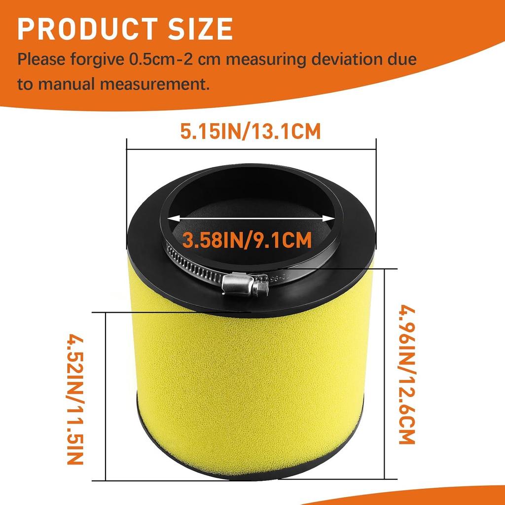 Air Filter For Honda Foreman 450 400 Fourtrax 300 TRX450ES TRX300 TRX300FW TRX400FW TRX450S TRX450FE TRX450FM 17254-HC5-900 1992 1993 1994 1995 1996