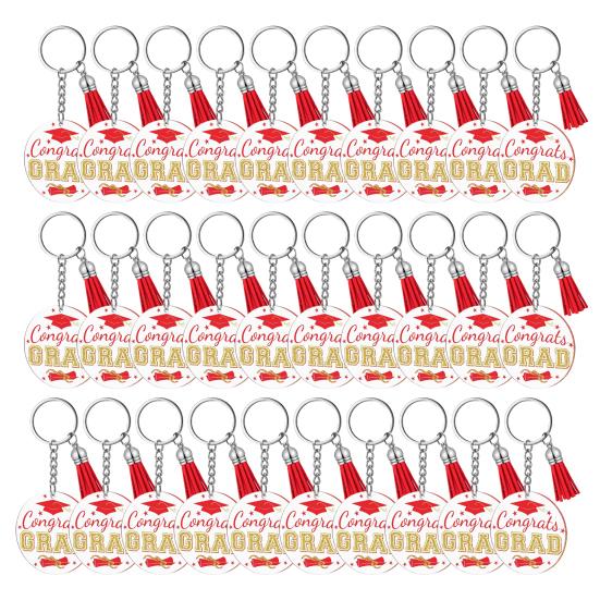 30 шт. Акриловые брелки для ключей с выпускным, поздравляю с выпускным, с кисточкой, класс