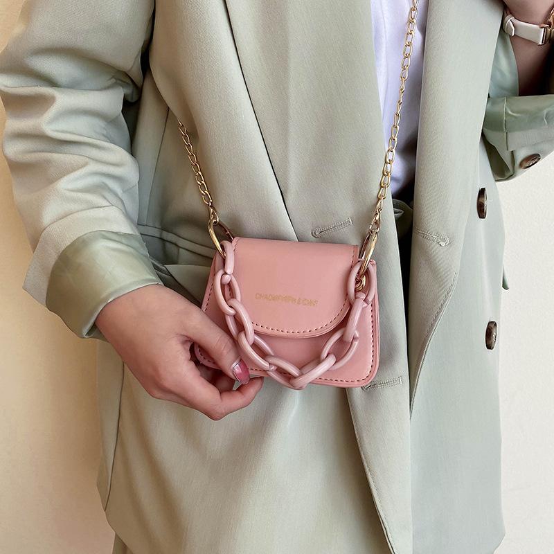 New Fashion Korean Style Chain Mini Lipstick Shoulder Crossbody Handbag Lightweight