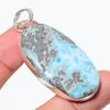 Подарочный кулон из стерлингового серебра 925 пробы с драгоценным камнем Natural Republic Larimar 2,40 дюйма W9T99