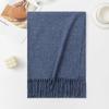 Solid Color Imitation Cashmere Scarf with Tassels - Unisex Winter Shawl