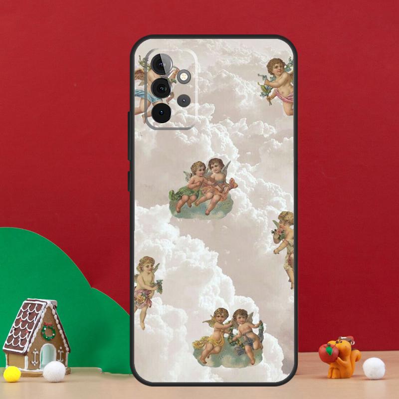 Милые ангелы Эстетика Эстетичный чехол Для Samsung Galaxy A17 A06 A16 A56 A36 A54 A34 A14 A52 A32 A13 A23 A33 A53 A15 A35 A55
