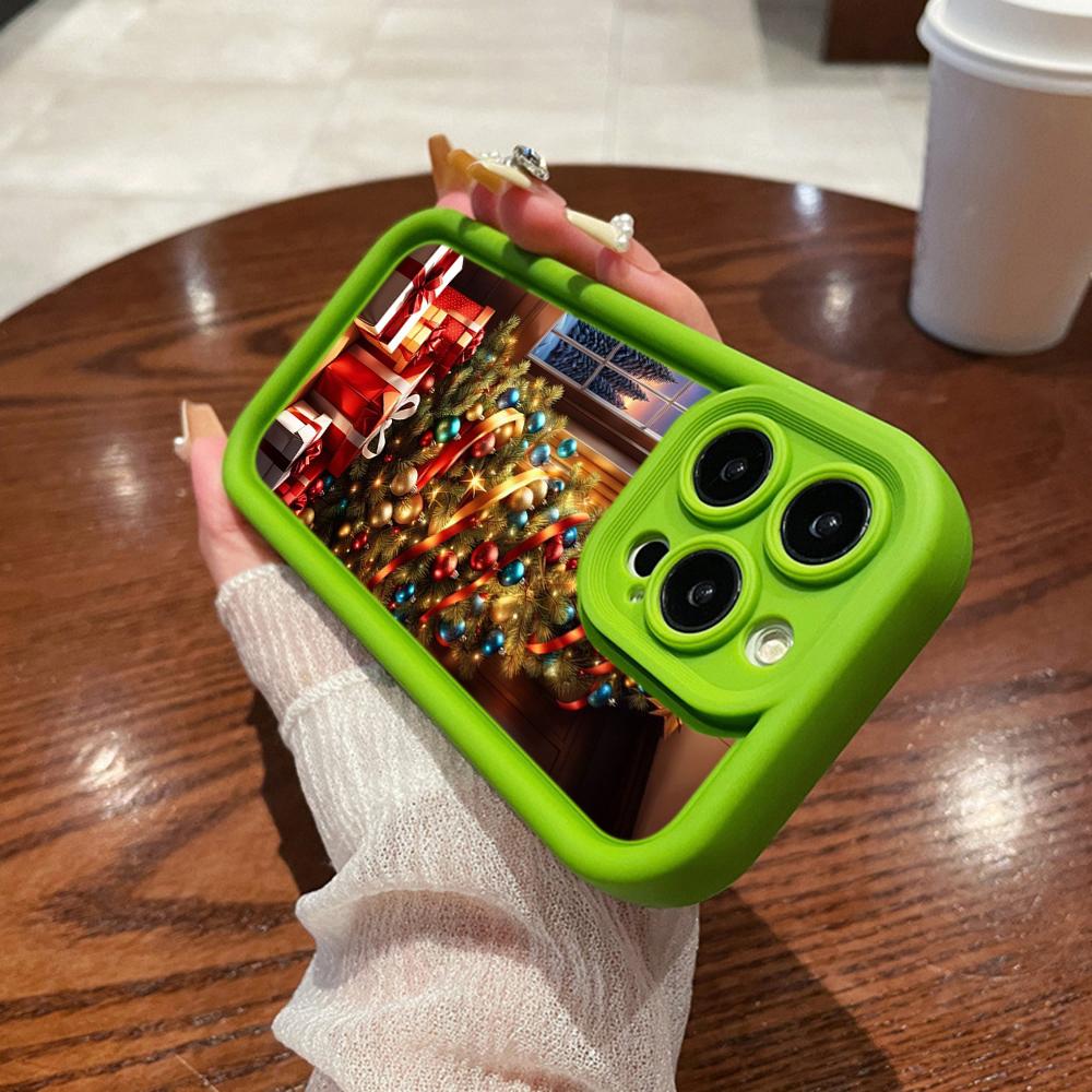 N117 Новогодние Счастливого Рождества арт Мягкие чехлы для телефонов Angel Eyes для iPhone 16 15 14 13 11 Pro Max 8 7 6s Plus 12 mini XR XS Max SE Противоударный чехол