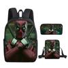 Student Deadpool 3pcs School Bag Backpack Lunch Bags Pencil Case Kids Gifts