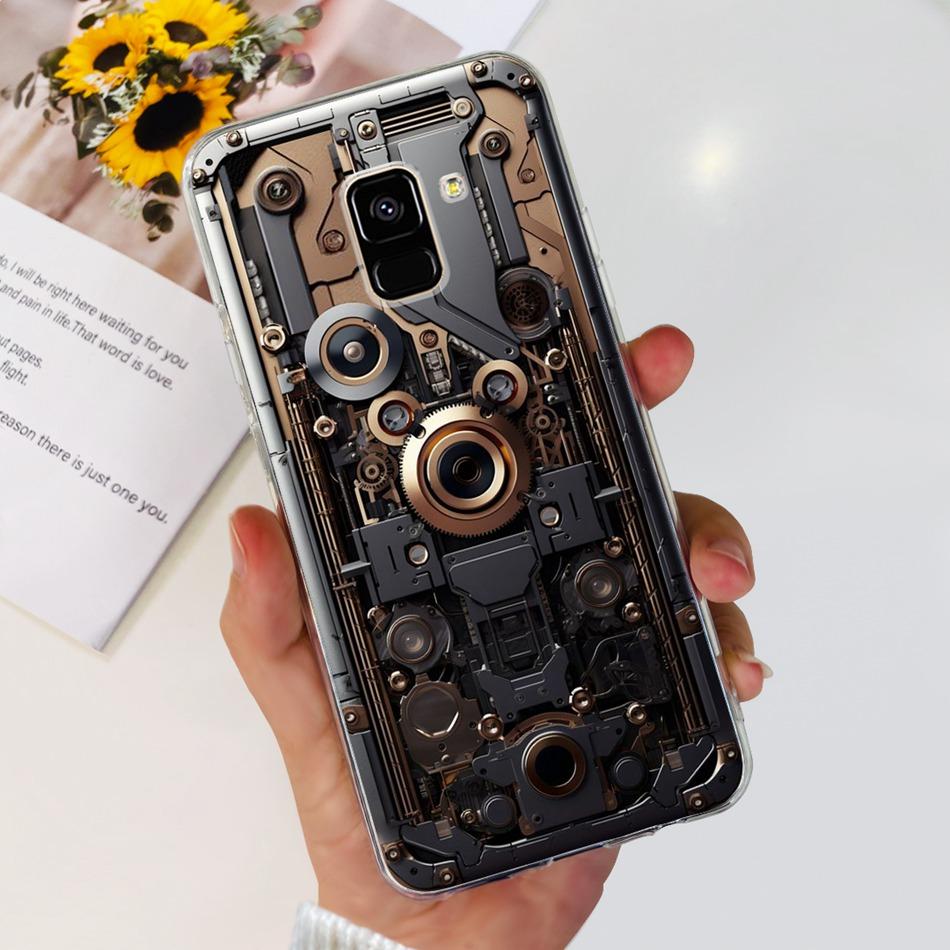 Для Samsung Galaxy A8 (2018) / A8+ (2018) Мягкий силиконовый TPU чехол SM-A730F A530F для Samsung A 8 A8 Plus, милые чехлы с мультяшными пандами