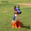 3D Origami Paper Model Kit: German Shepherd Police Dog DIY Craft