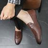 Мужские туфли-лоферы кофейные туфли в стиле ретро для танцев деловые кожаные свадебные платья выпускные блейзеры смокинги удобные туфли для вечеринок для мужчин большой размер