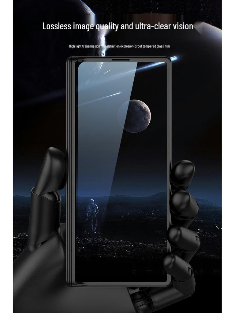 Чехол-подставка с магнитной петлей для Samsung Z Fold7 со слотом для стилуса и защитой от падений