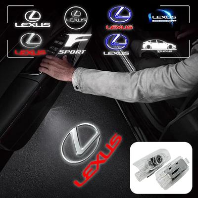 Для LS600hL GX470 GX460 GX400 LX470 LX570 RX270 RX300 RX450h RX350h HYBRID NX300 IS200 2 Светодиодный Логотип Эмблема Двери Автомобиля Стайлинг