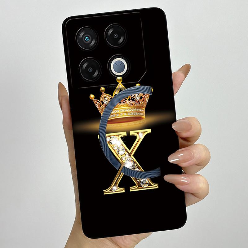 Для Infinix GT 20 Pro Чехол Роскошная Корона Буква Мягкий Силикон Задняя Крышка Для Infinix GT20 Pro GT20Pro Чехол Infinix X6871 Чехлы