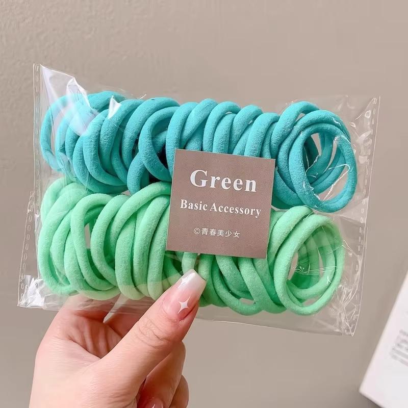 50Pcs Colorful Elastic Hair Ties for Women Ponytail Hold Scrunchie Rubber Band Basic Nylon Hair Bands Girls Hair Accessories
