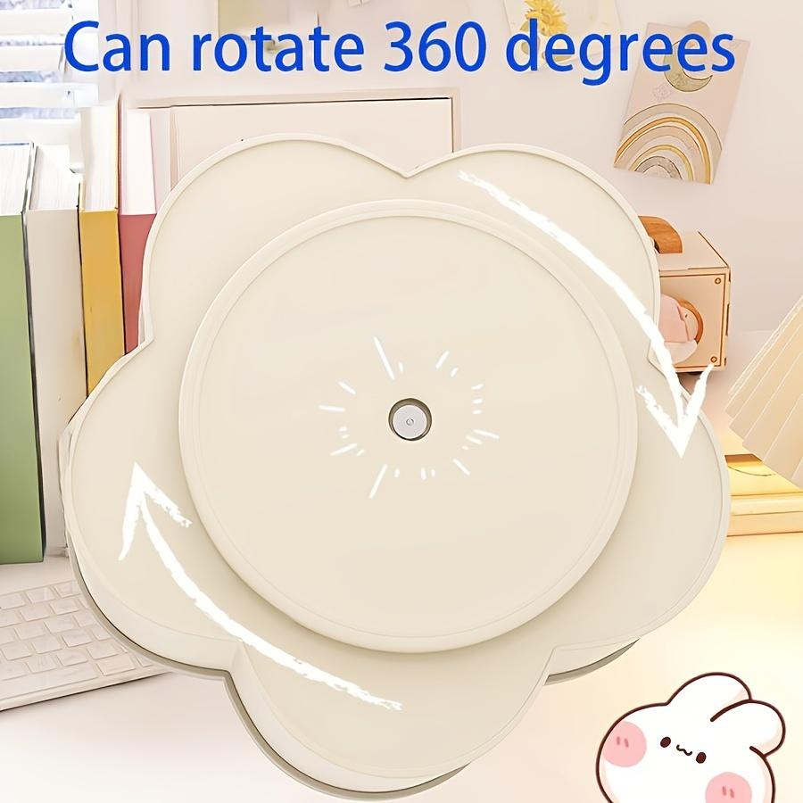 360-Degree Rotating Desk Organizer Set,Cute Multi-Functional Stationery Holder with Large Capacity,PVC Round Pen & Art Supplies