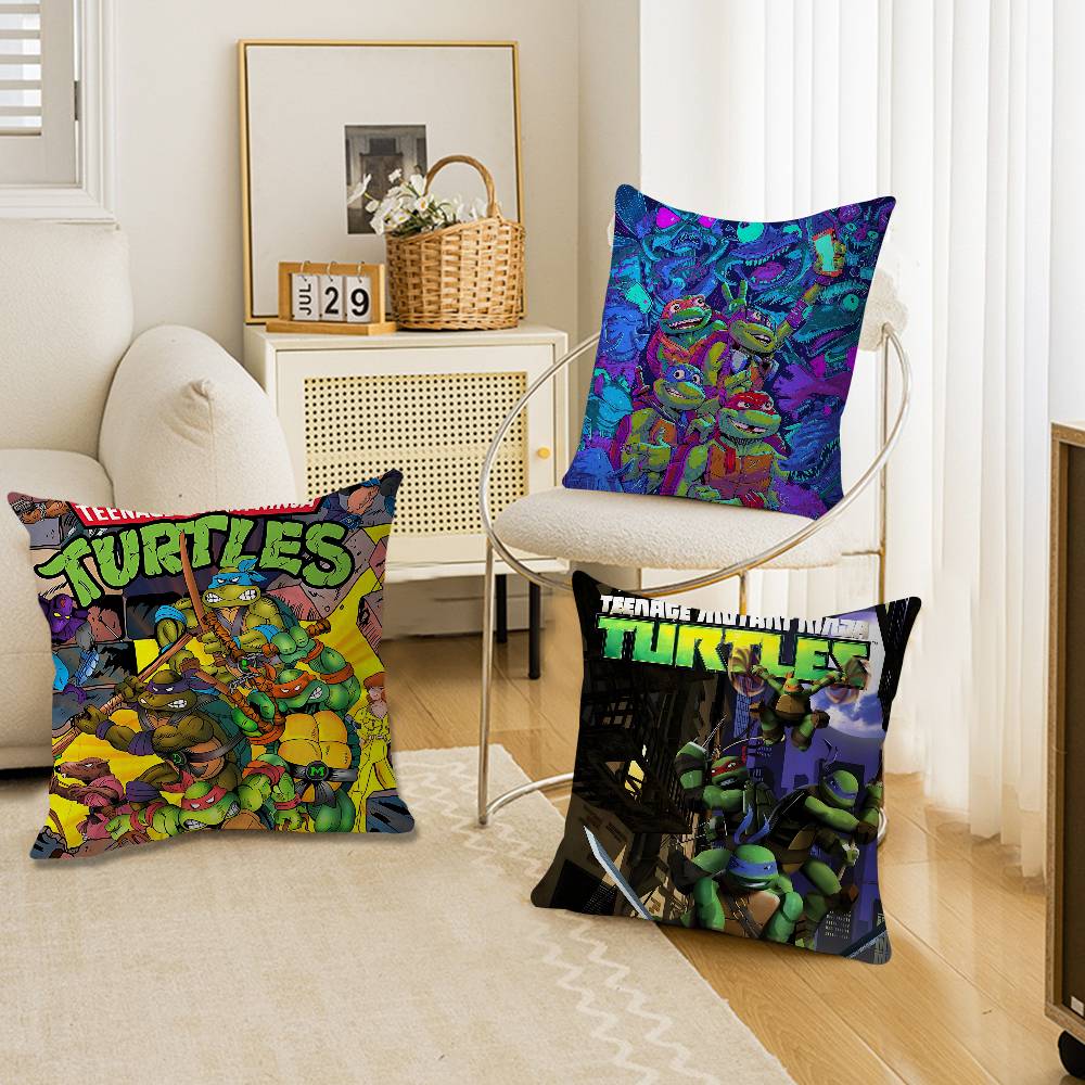 Anime TTeenage MMutant NNinja TTurtles Pillowcase Toon Gift Cushion Cover Bedroom Home Sofa Chair Seat Decor Pillow Case