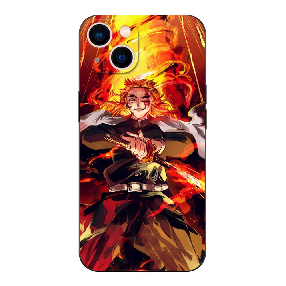 Черный чехол TPU для Xiaomi mi 11i 5G Redmi Note 11 11S 11T Pro PLUS 4G 5G Cover Rengoku Kyoujurou