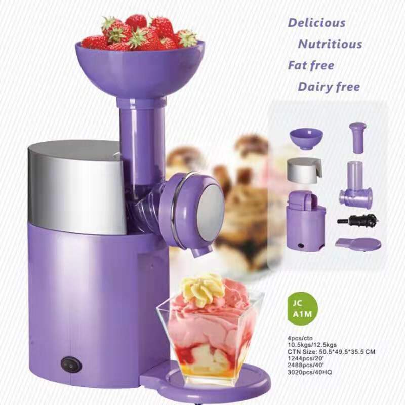 Бытовая кухонная машина для мороженого DIY Изготовление фруктового конуса Производитель замороженных десертов Домашнее летнее тепловое мороженое Автоматическое фруктовое мороженое