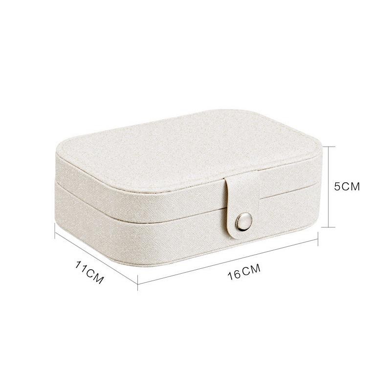 2022 Portable Jewelry Box Jewelry Organizer Display Travel Jewelry Case Boxes Button Leather Storage Zipper Jewelers Joyero