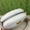 [Pre-Owned] GG Marmont Series Logo Quilted Chain Leather Mini Round Bag - Excellent #TR9T67
