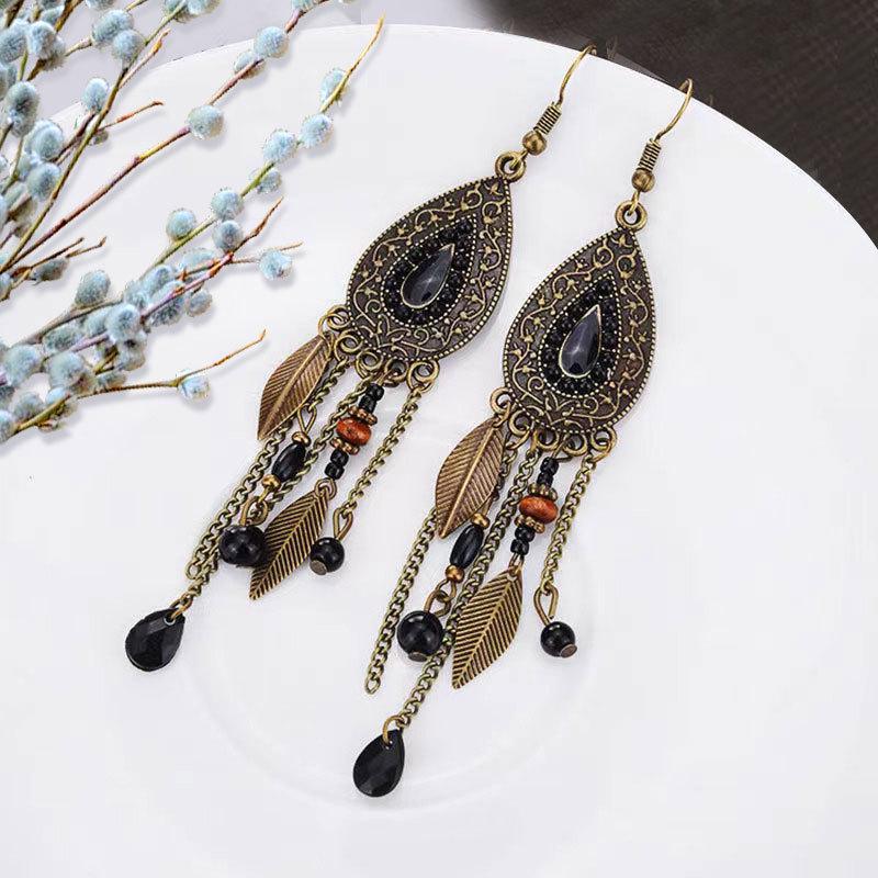 Bohemian Ethnic Tassel Earrings - Tribal Style for Holiday Travel Photography