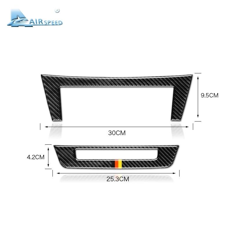 Airspeed для Mercedes Benz C Class W204 Аксессуары 2010-2013 Карбоновый салон автомобиля Центральная консоль Панель Крышка Отделка