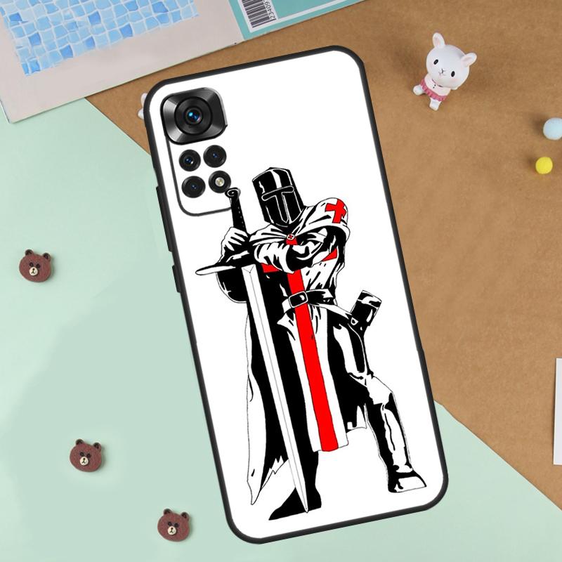 Christian Templar Knights Case For Xiaomi Redmi Note 13 12 11 9 10 14 Pro 10S 11S 12S Cover For Redmi 13C 10C 12C 14C